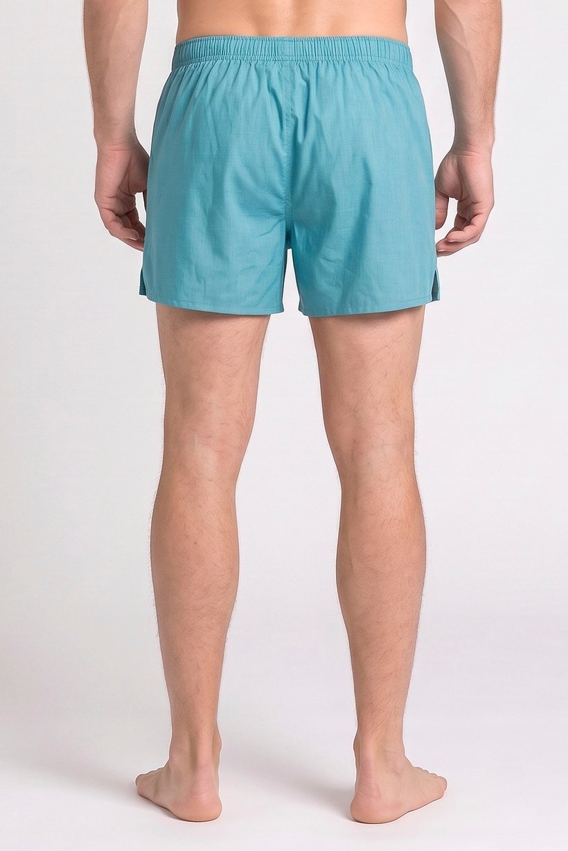 Men Solid Pull On Boxer, Light Blue