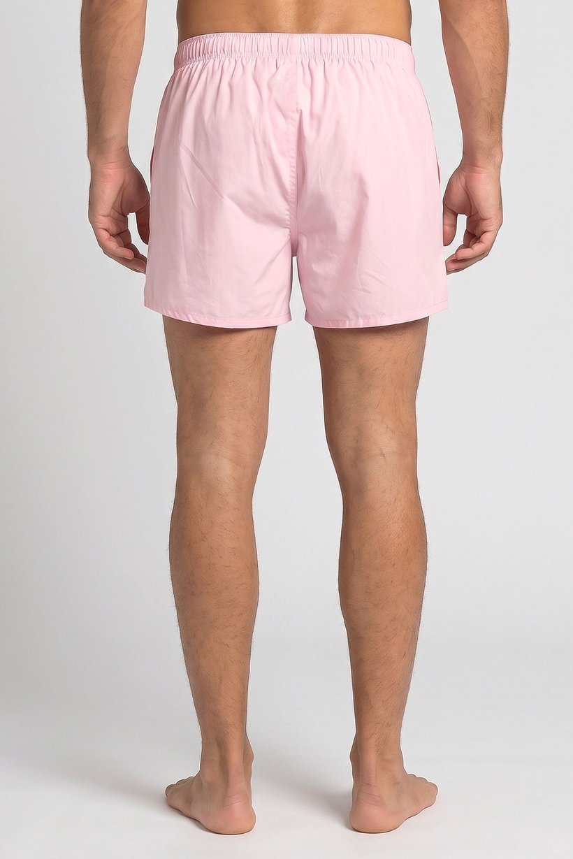 Men Solid Pull On Boxer, Light Pink