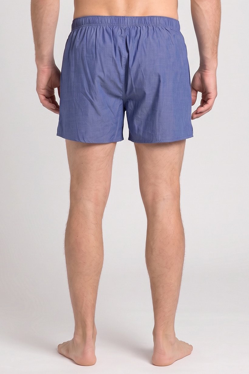 Men Solid Pull On Boxer, Blue