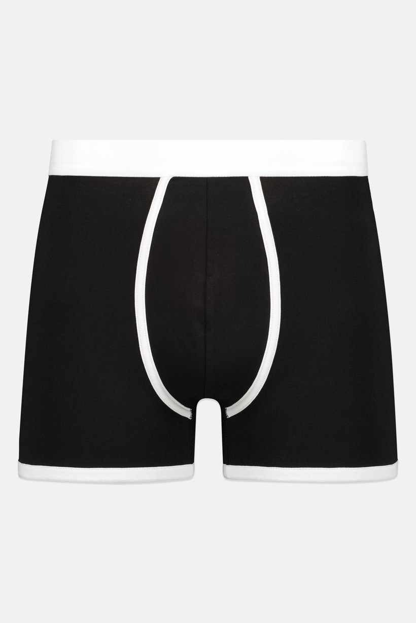Men Pull On Solid Boxer, Black