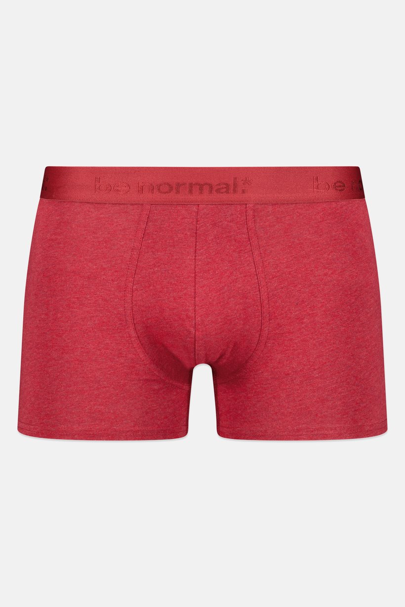 Men Solid Pull On Boxer, Dark Red