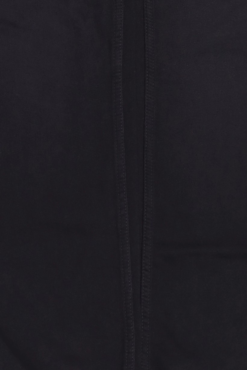 Men Regular Fit Solid Straight Leg Pants, Black
