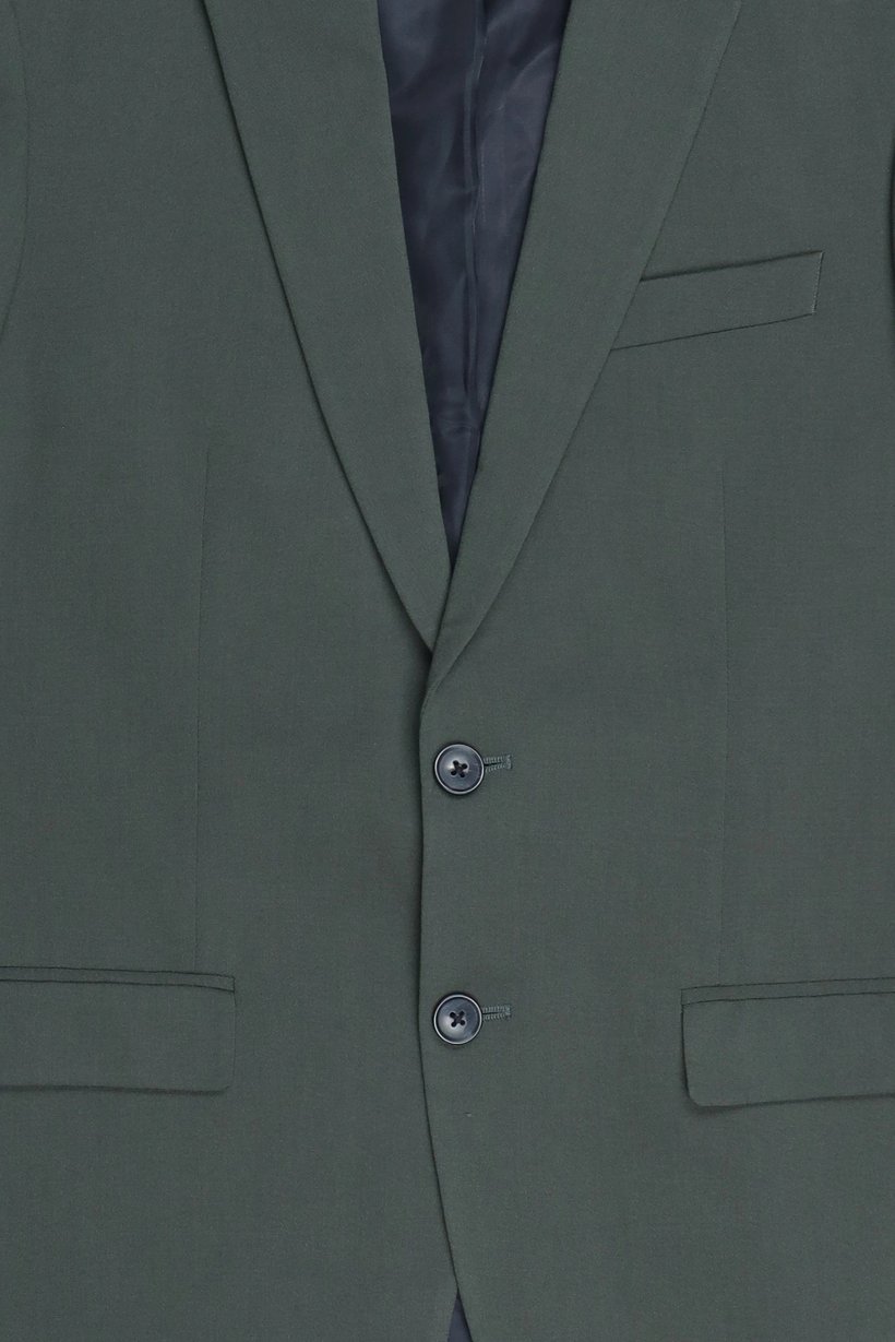 Men Slim Fit Solid Casual Blazer, Olive