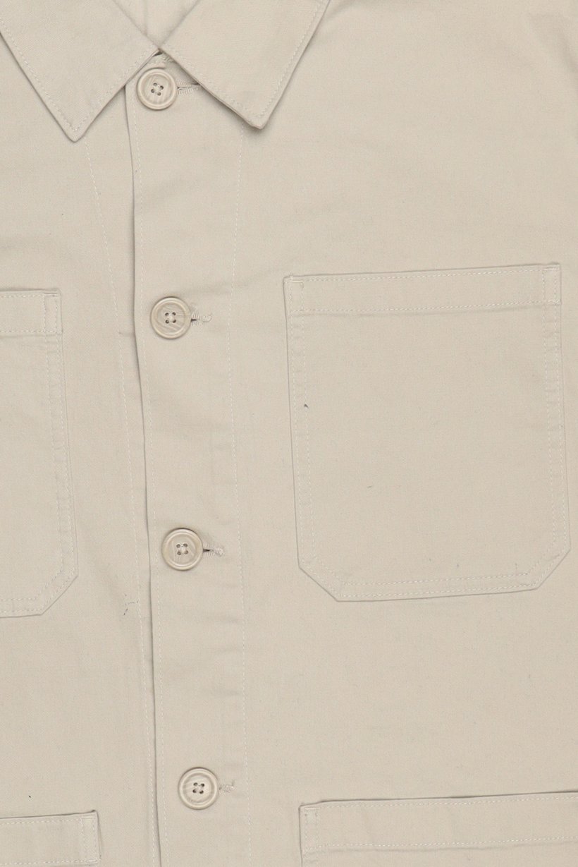 Men Solid Jacket Shirt, Beige