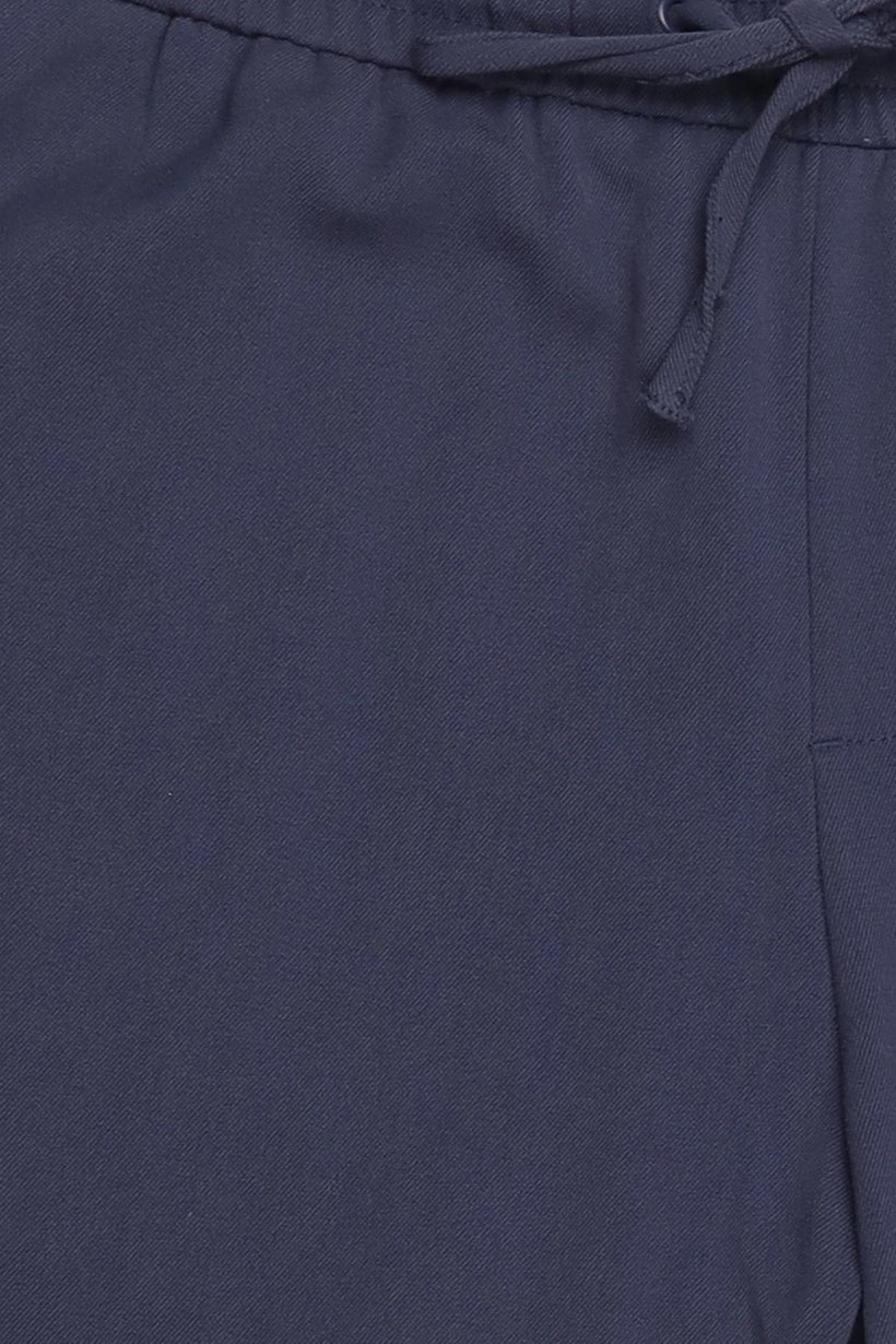 Men Regular Fit Solid Straight Leg Pants, Slate Blue