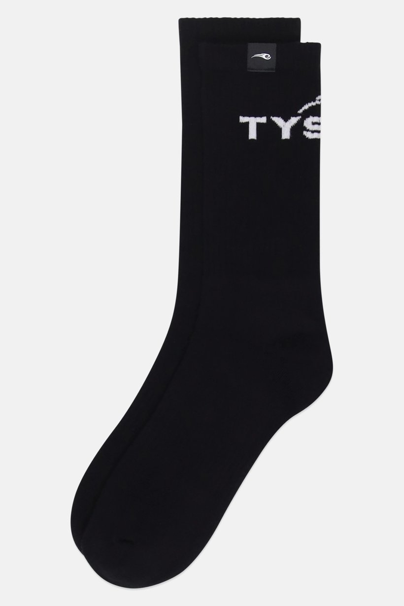 Men Brand Logo High Socks, Black