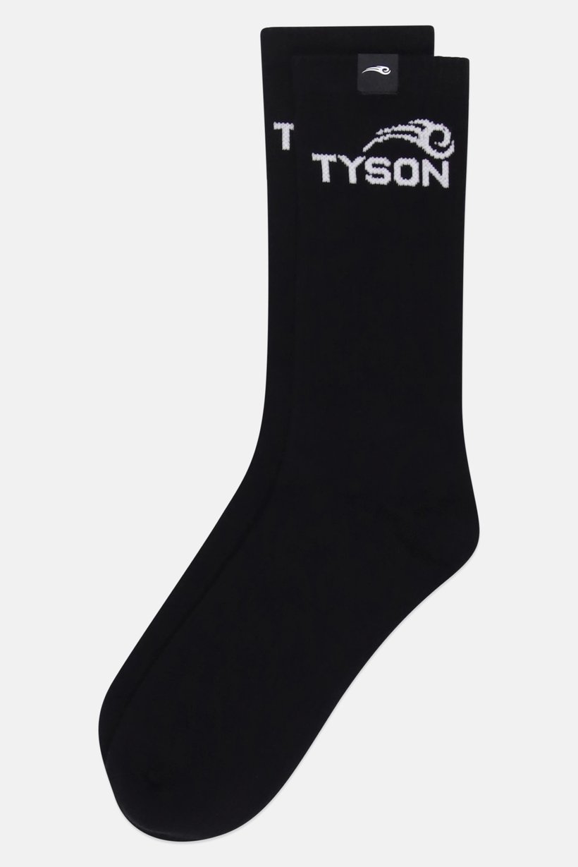 Celio x Tyson Men Brand Logo Crew Socks, Black