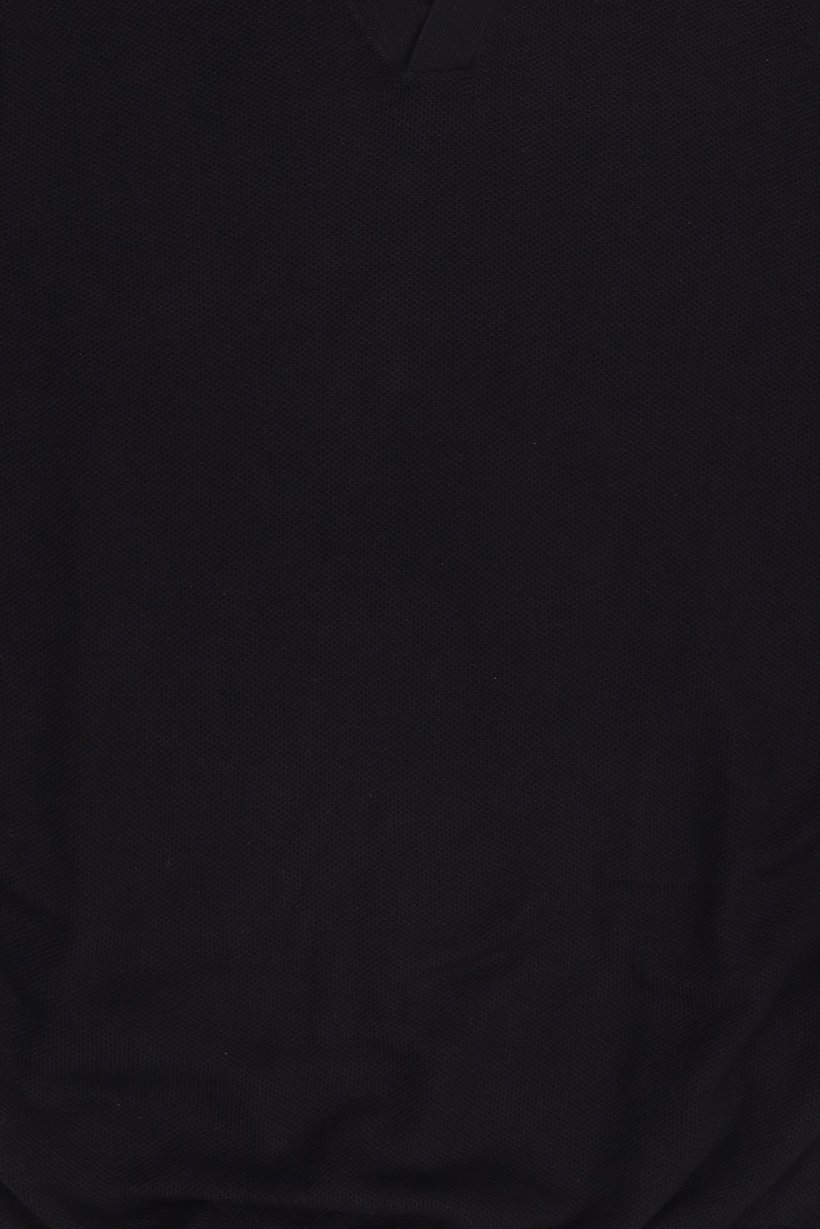 Men Spread Collar Textured Sweater, Black