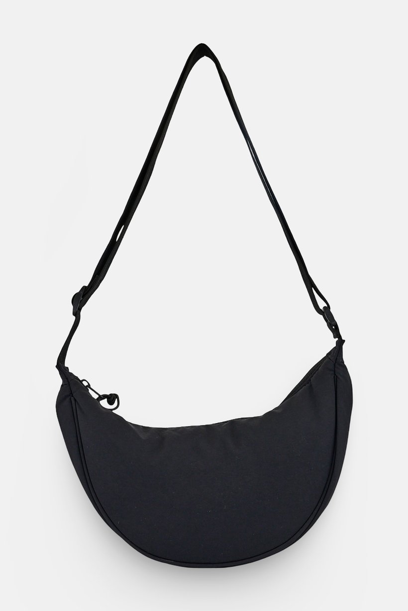 Men Plain Cross Body Bag, Black