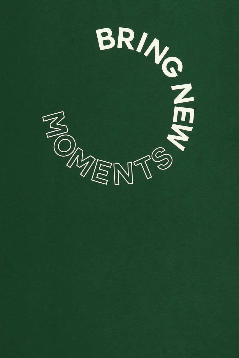 Men Crew Neck Short Sleeve Graphic Print T-Shirt, Green
