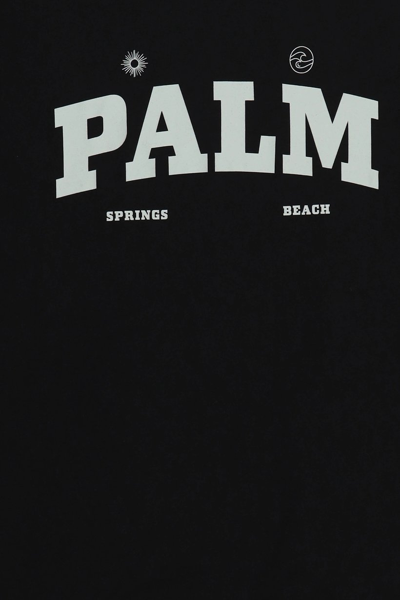 Men Crew Neck Short Sleeve Graphic Print T-Shirt, Black