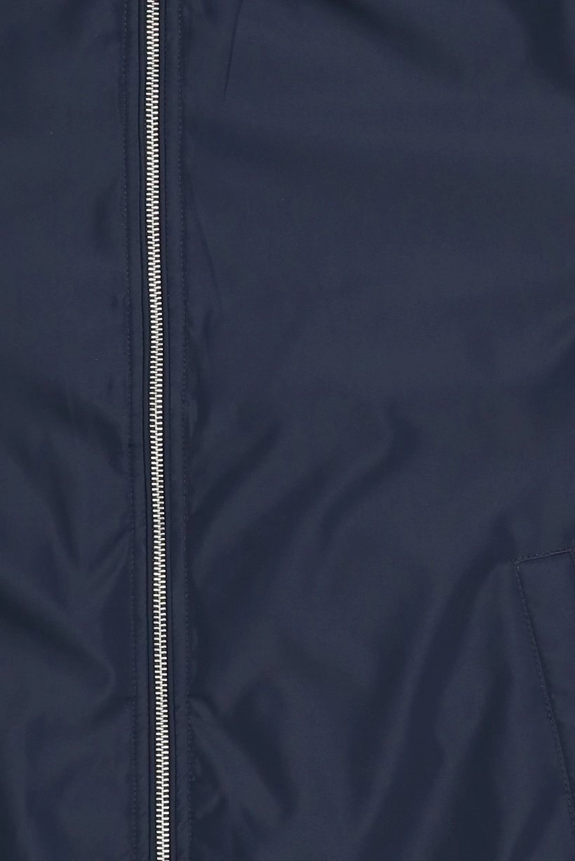 Men Solid Windbreaker Jacket, Navy