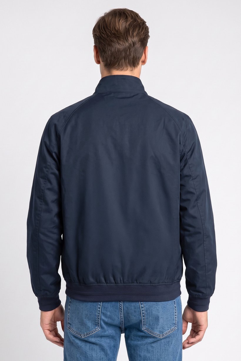 Men Solid Jacket Shirt, Navy