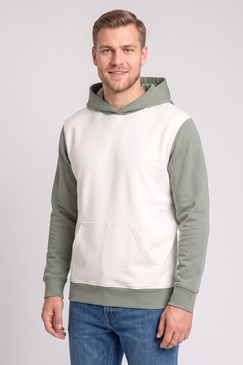 Men Solid Long Sleeve Hoodie, Multicolor