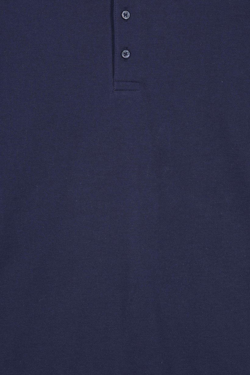 Men Regular Fit Short Sleeve Plain Polo Shirt, Navy