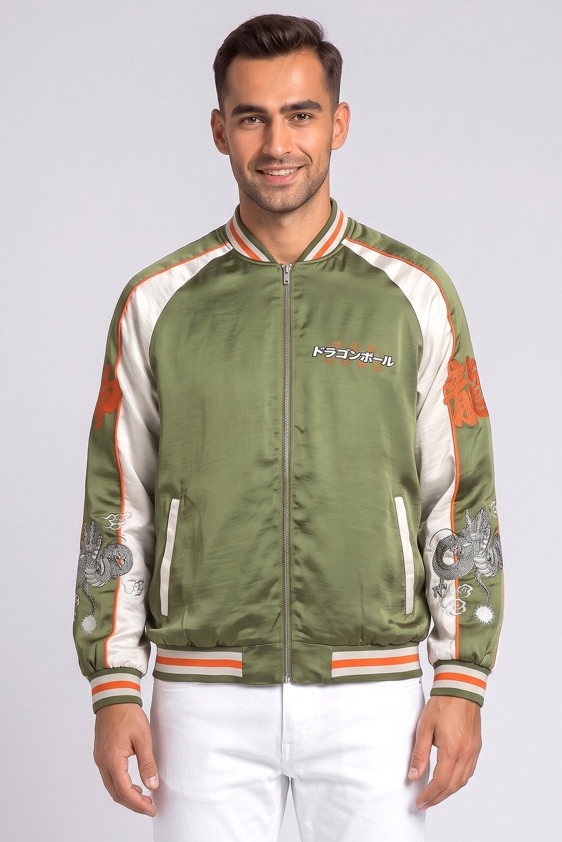 Celio x Dragon Ball Men Embroidered Jacket, Multicolor