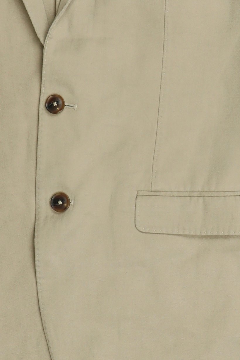 Men Slim Fit Plain Casual Blazer, Beige