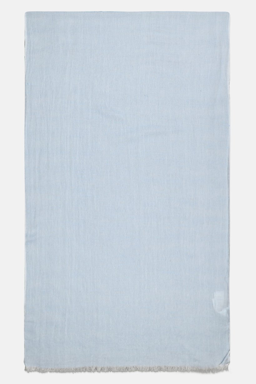 Men Textured Scarf, Light Blue