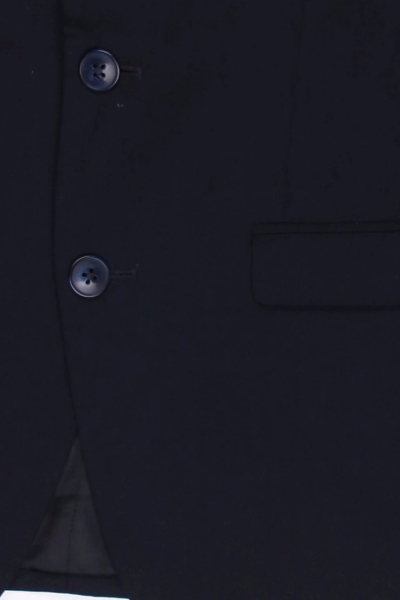 Men Regular Fit Plain Casual Blazer, Navy