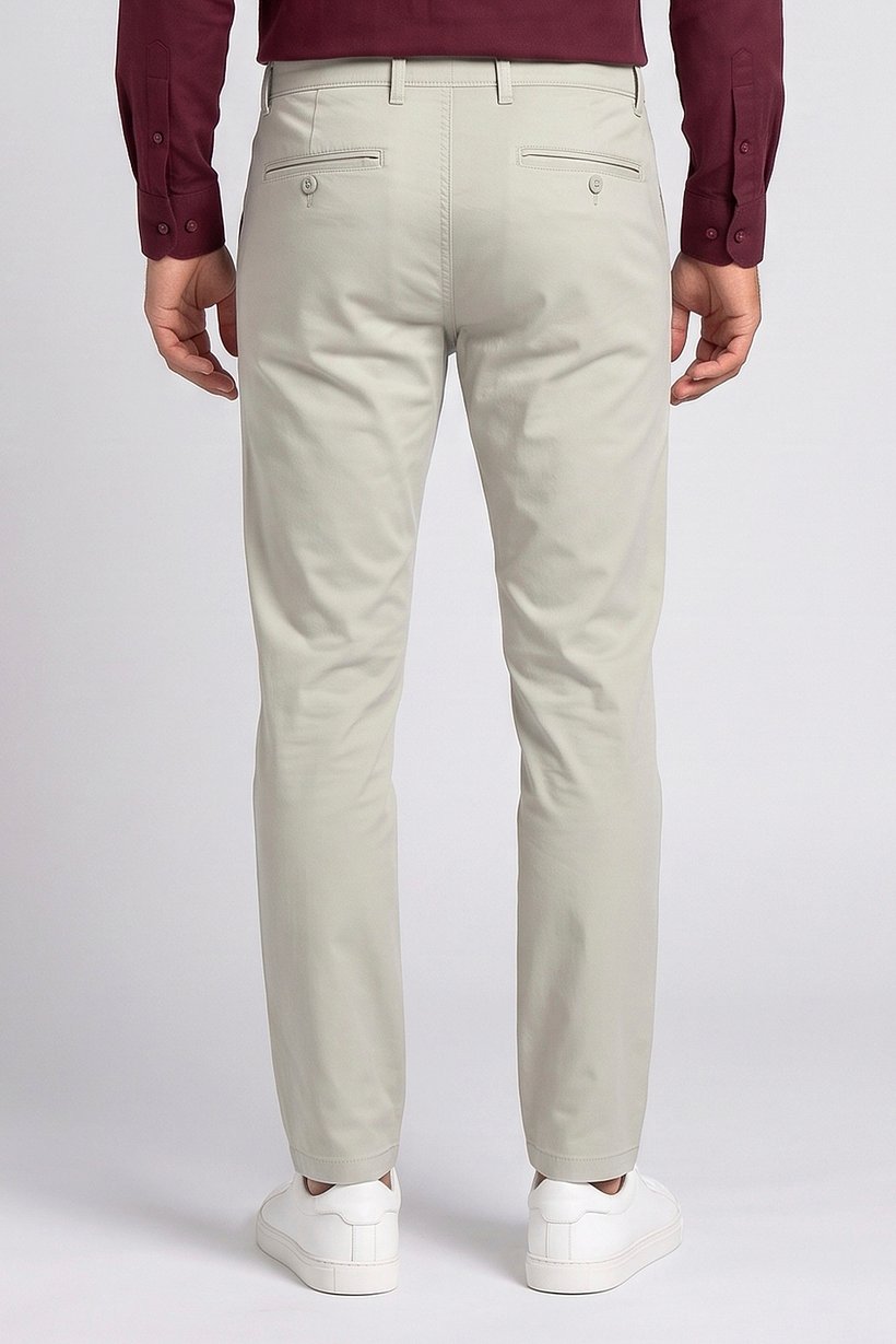 Men Slim Fit Solid Chino Pants, Mint Green