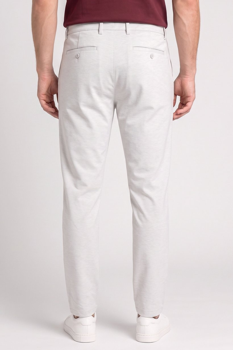 Men Slim Fit Solid Chino Pants, Light Grey