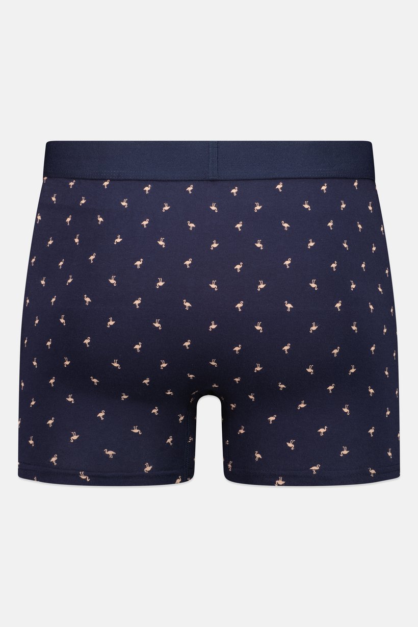 Men Allover Print Pull On Boxer, Navy Blue
