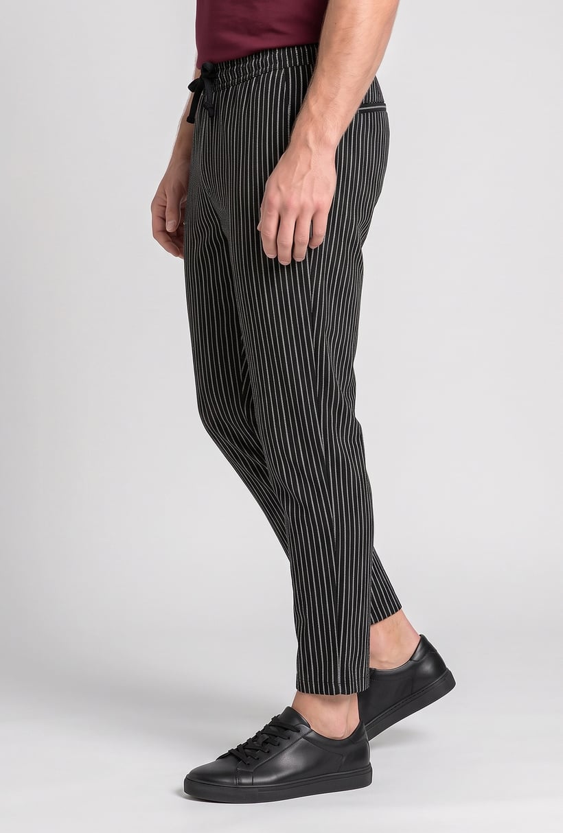 Men Comfort Fit Stripe Straight Leg Pants, Multicolor