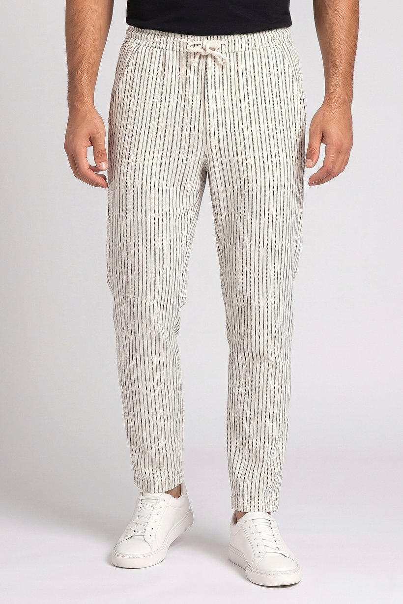 Men Comfort Fit Stripe Straight Leg Pants, Multicolor