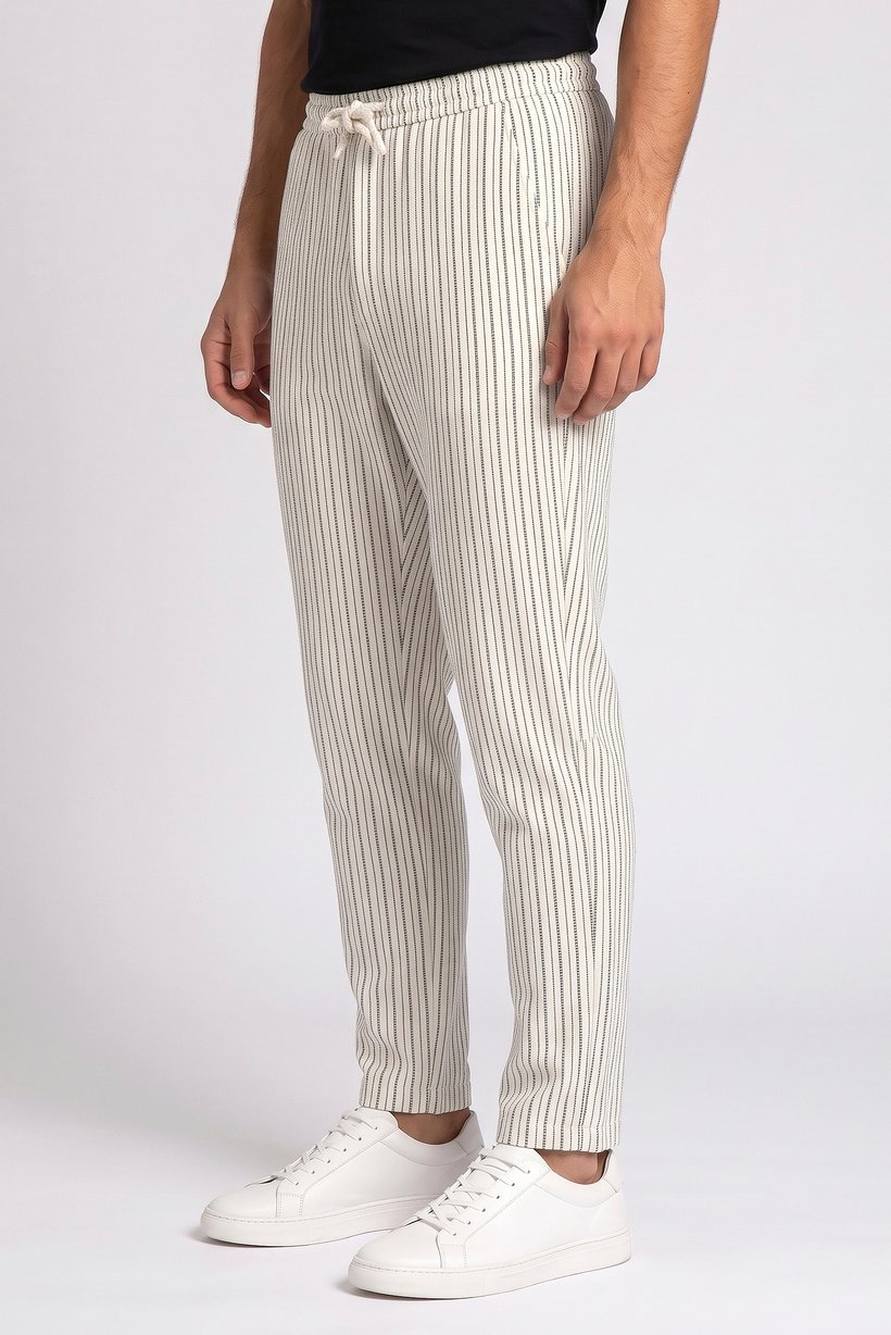 Men Comfort Fit Stripe Straight Leg Pants, Multicolor