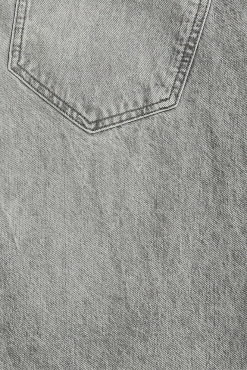 Men Baggy Fit Washed Non Stretchable Jeans, Light Grey