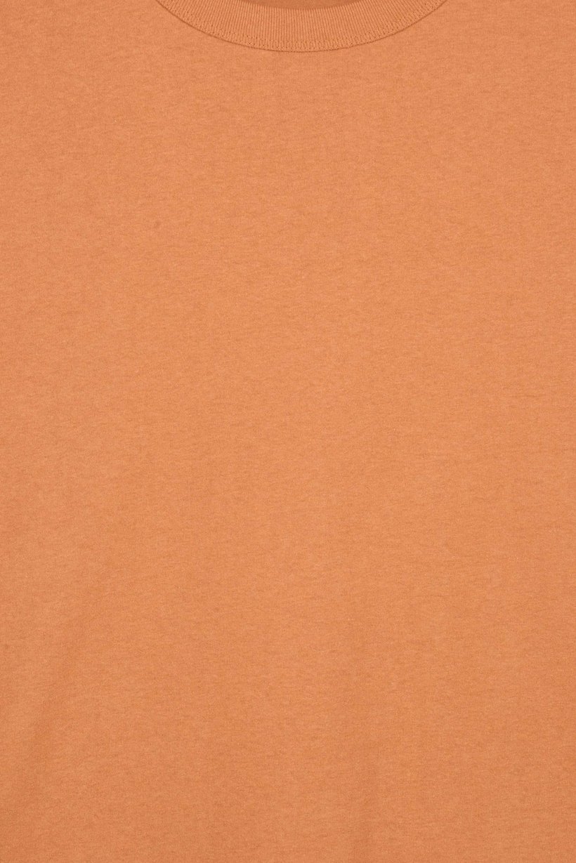Men Crew Neck Short Sleeves Solid T-Shirt, Brown
