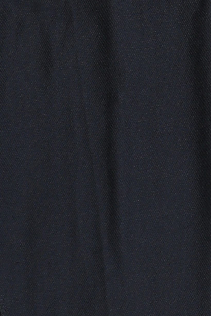 Men Carrot Fit Solid Straight Leg Pants, Navy