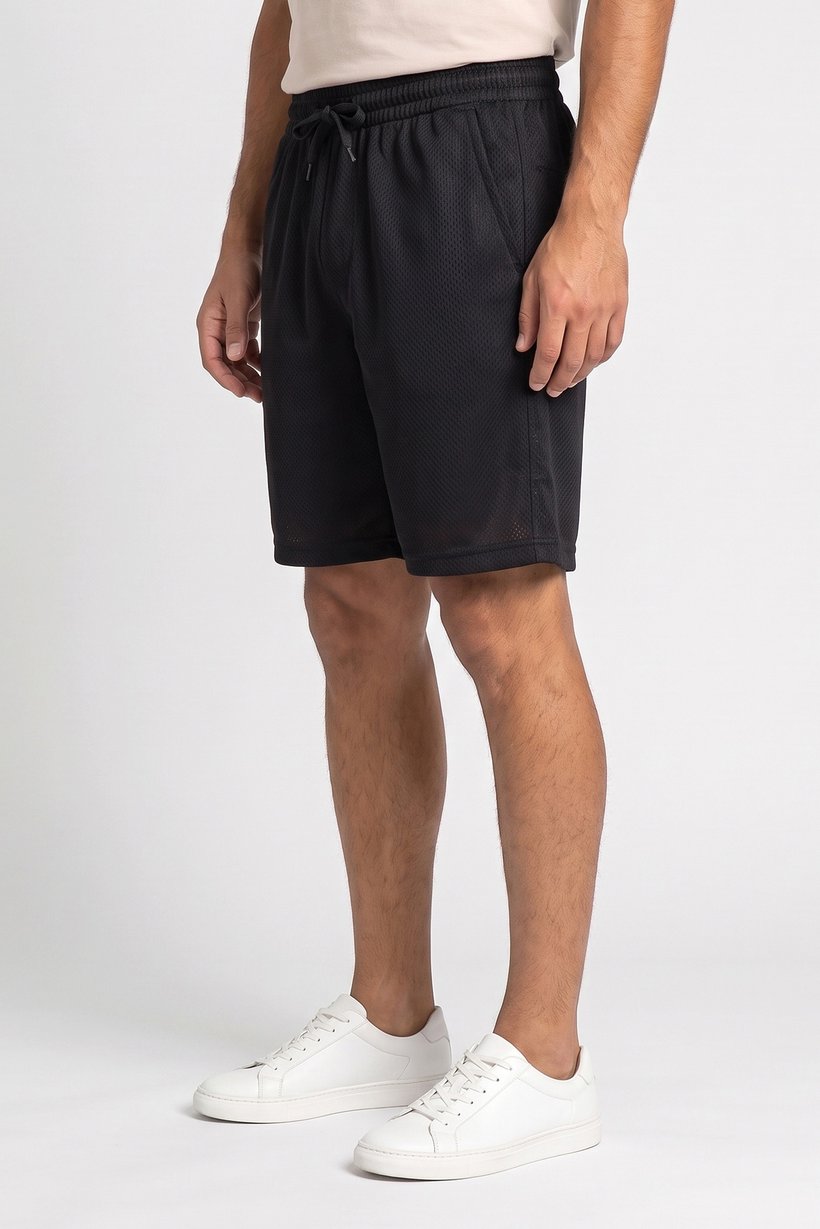 Men Jogger Fit Basic Shorts, Black