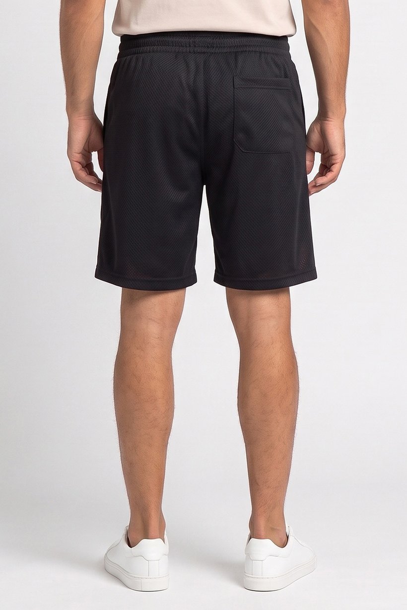 Men Jogger Fit Basic Shorts, Black
