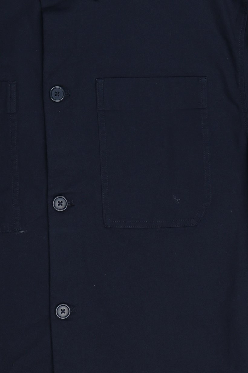 Men Regular Fit Plain Long Sleeve Casual Shirt, Navy Blue