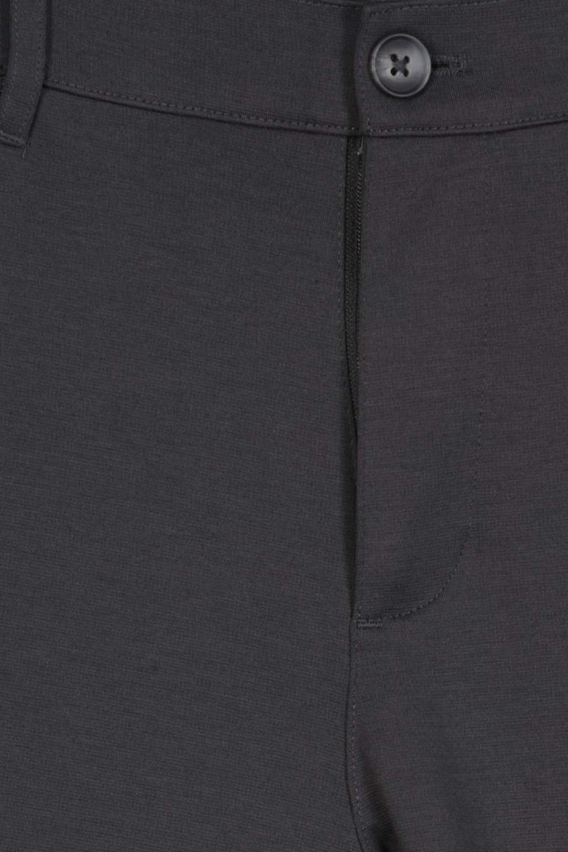 Men Slim Fit Plain Chino Pants, Dark Grey