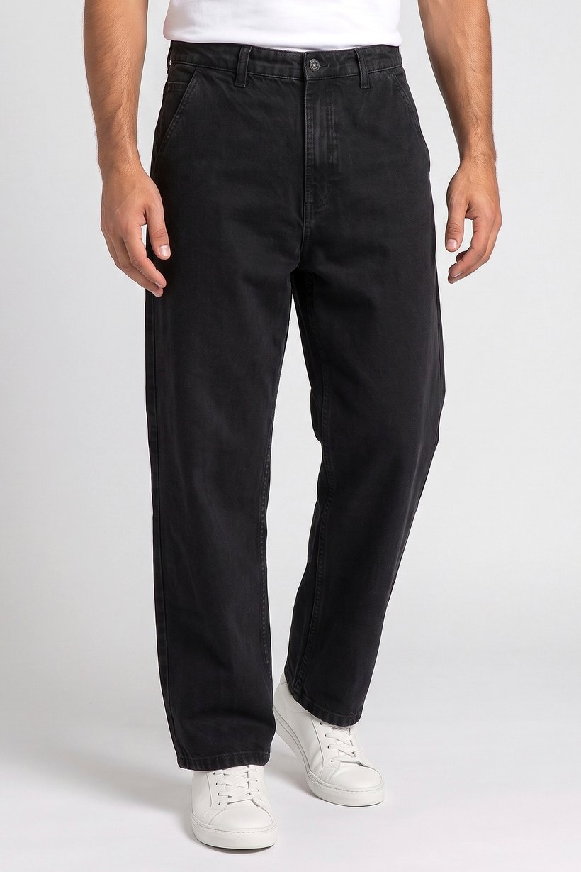 Men Skater Fit Washed Non Stretchable Jeans, Black