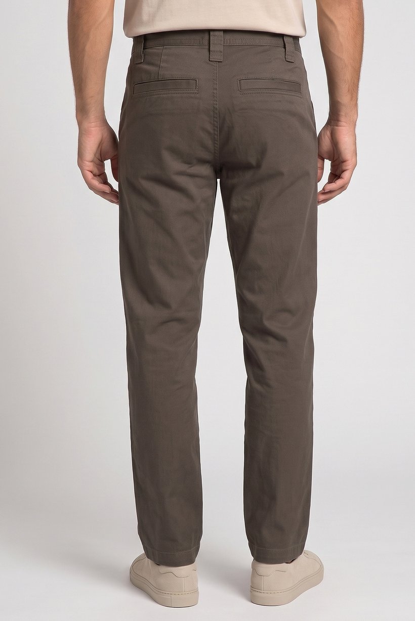 Men Baggy Fit Solid Chino Pants, Taupe