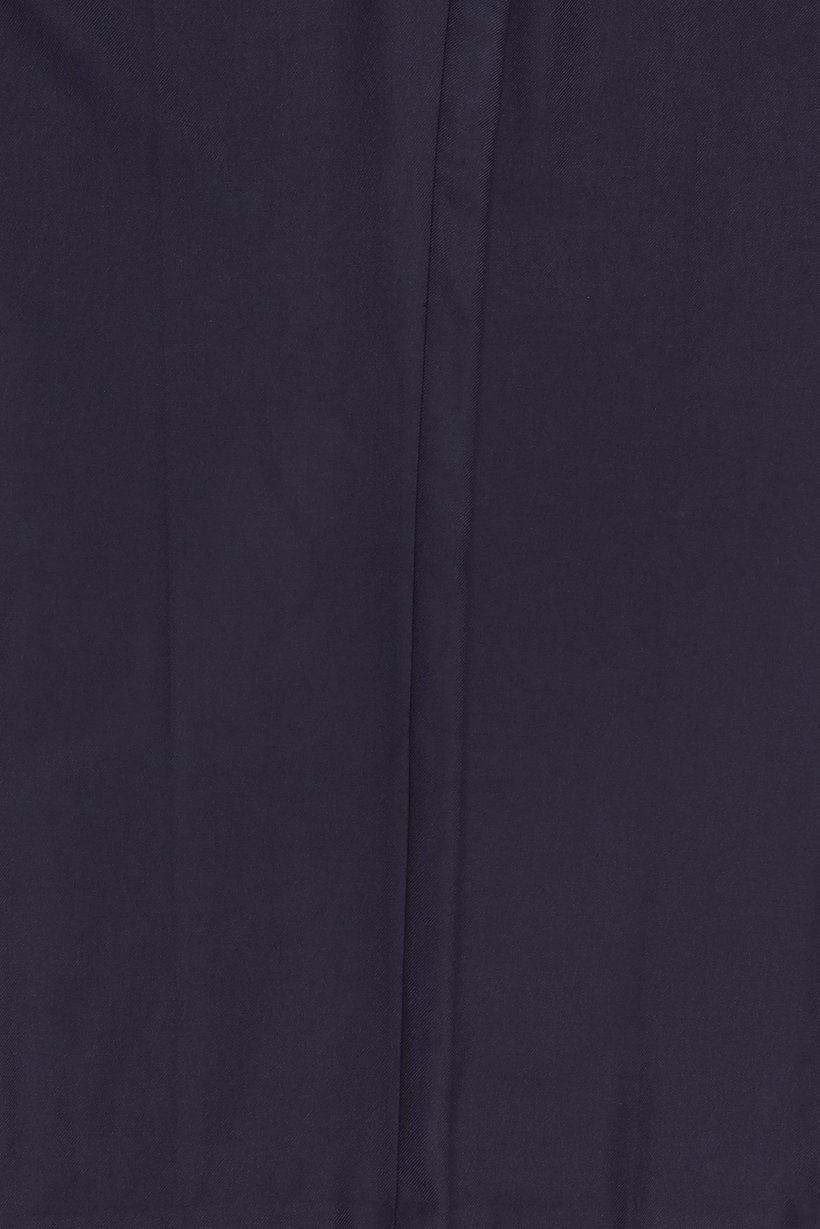 Men Regular Fit Solid Straight Leg Pants, Deep Navy
