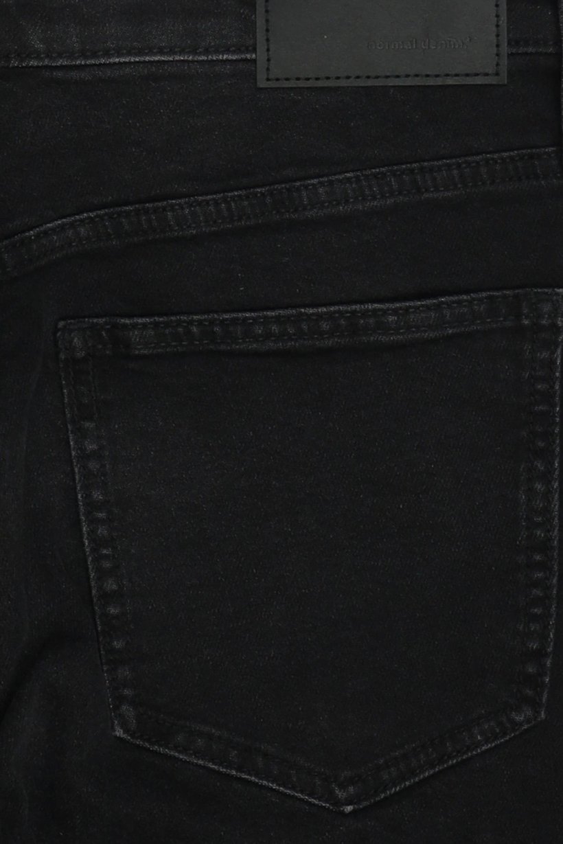 Men Loose Fit Washed Stretchable Jeans, Black