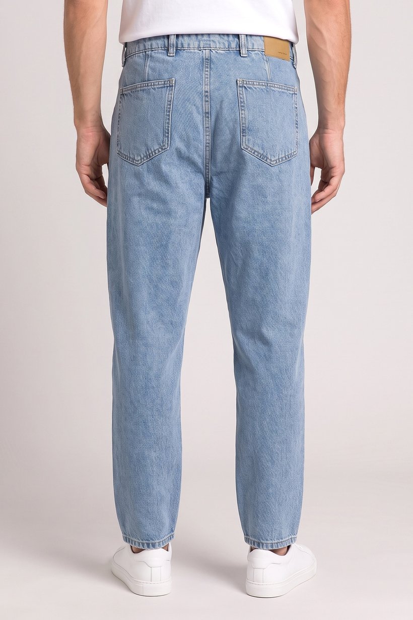 Men Relaxed Fit Washed Non Stretchable Jeans, Blue