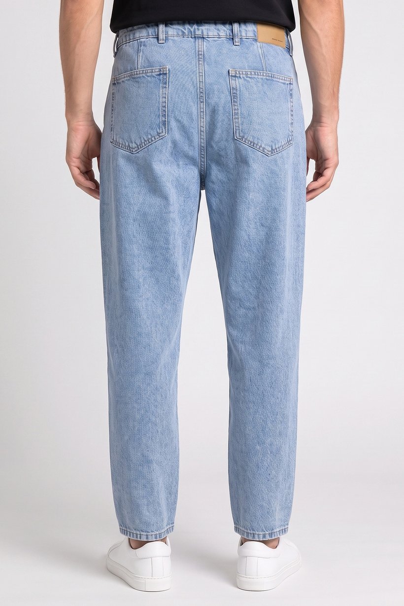 Men Relaxed Fit Washed Non Stretchable Denim Jeans, Blue