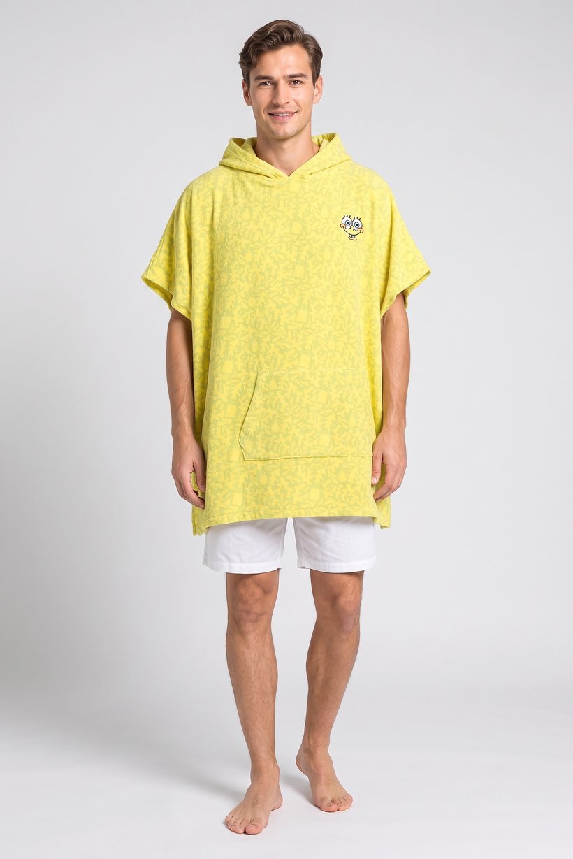 Celio x Spongebob Men Short Sleeve Hooded Sleepwear, Multicolor