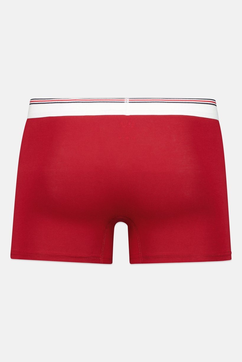 Men Solid Boxer Brief, Dark Red