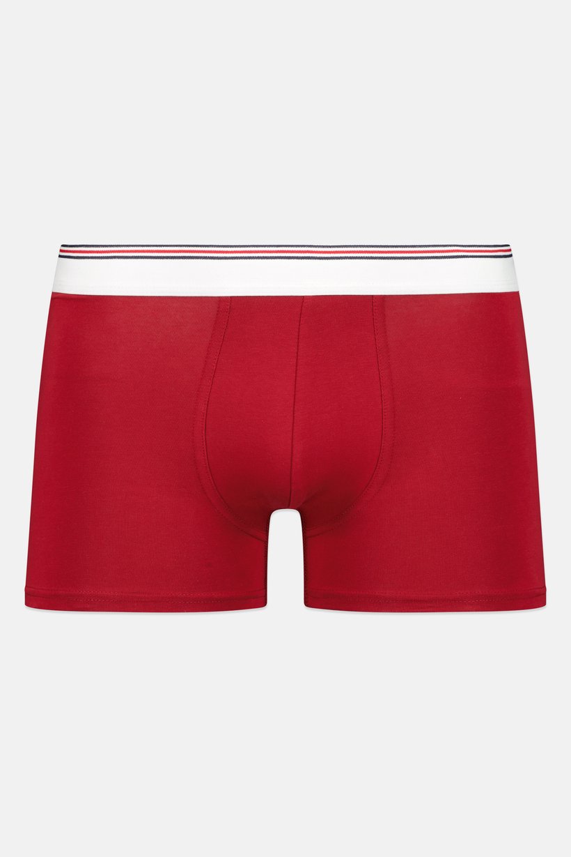 Men Solid Boxer Brief, Dark Red