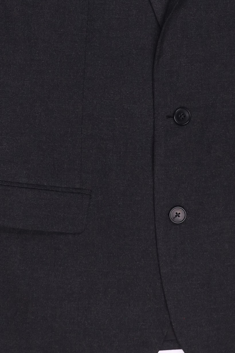 Men Slim Fit Plain Casual Blazer, Dark Grey