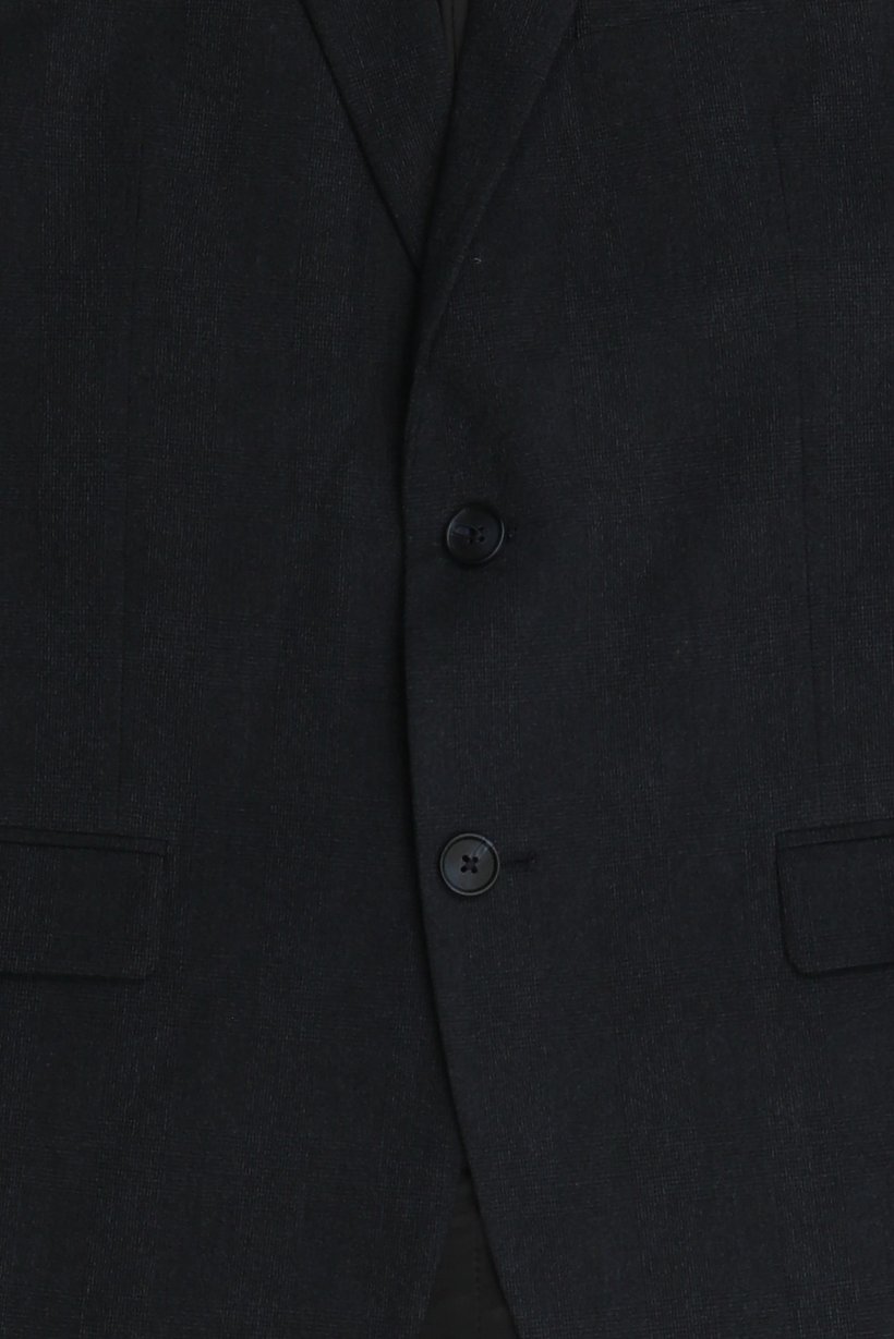 Men Regular Fit Textured Formal Blazer, Navy