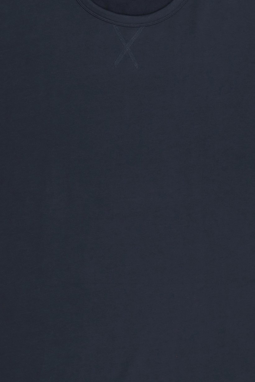 Men 2 Pieces Plain T-Shirt And Pants Pajama Set, Navy
