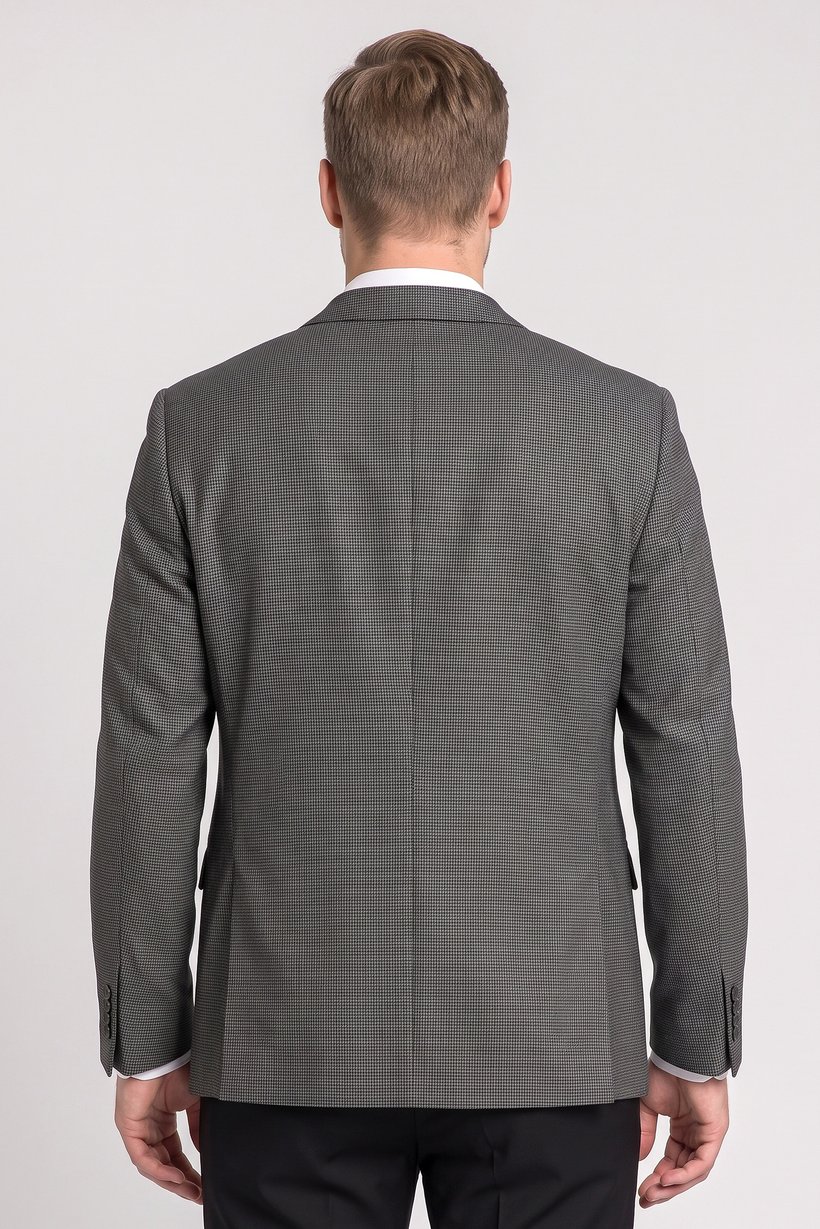 Men Slim Fit Micro Check Casual Blazer, Multicolor