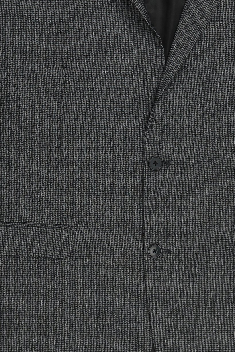 Men Slim Fit Micro Check Casual Blazer, Multicolor